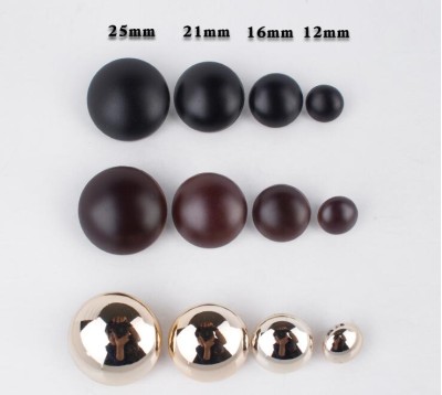 ZJ   塑料蘑菇半球高腳扣  襯衣扣  12mm   16mm   21mm   25mm  ASB塑料電鍍  噴漆 正面照